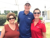 Bill, Carrie, and Carol out in the community